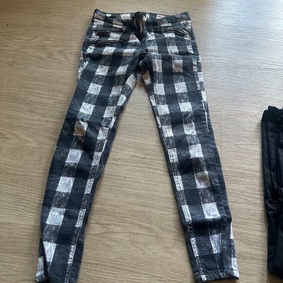 rag & bone Denim - rag & bone/JEAN White Buffalo Check Zip-Pocket Twill Jeans